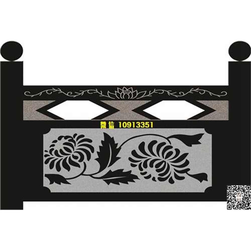 精雕图65菊花栏板精雕图线雕图线条图单线铣底图_电脑雕刻plt文泰矢量图精雕图浮雕图